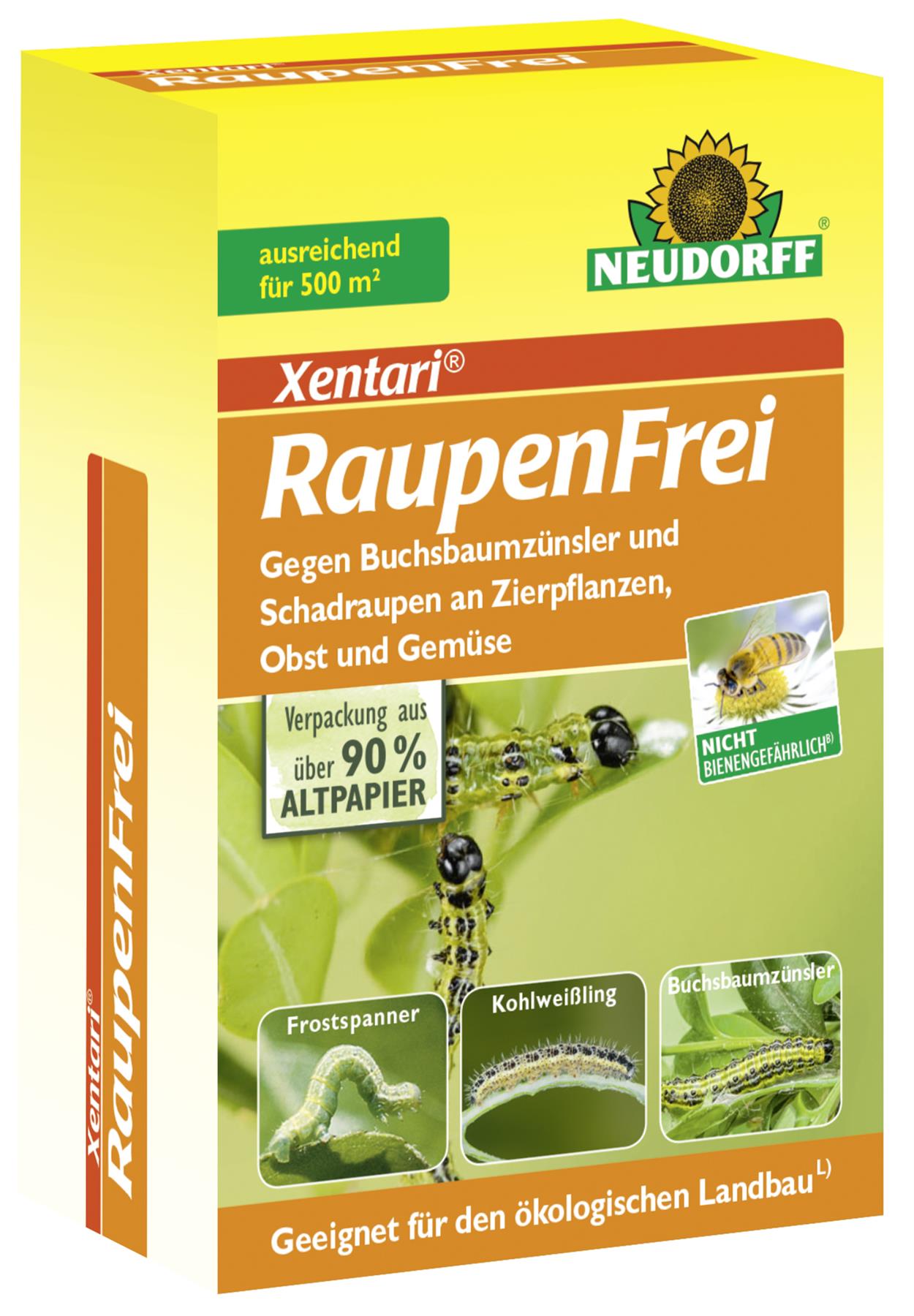 558 EUR/1kg Neudorff Raupenfrei Xentari Bacillus thuringiensis biologisches Präparat 25 g Dose