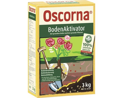 4,32 €/kg Oscorna Bodenaktivator für die Bodenverbesserung, Bodenhilfsstoff, 3 Kg Karton
