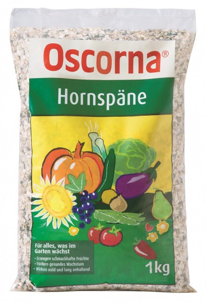 Oscorna Hornspäne, natürlicher Stickstoffdünger organischer Herkunft, 1 Kg Beutel