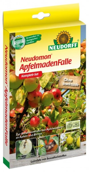 Neudorff Neudomon ApfelmadenFalle 1 Komplettset mit Falle Leimböden und Pheromonkapseln