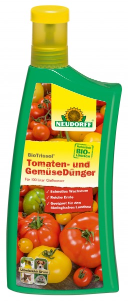 Neudorff BioTrissol Plus Tomaten- und GemüseDünger organischer NPK-Flüssigdünger, 1 Liter Flasche